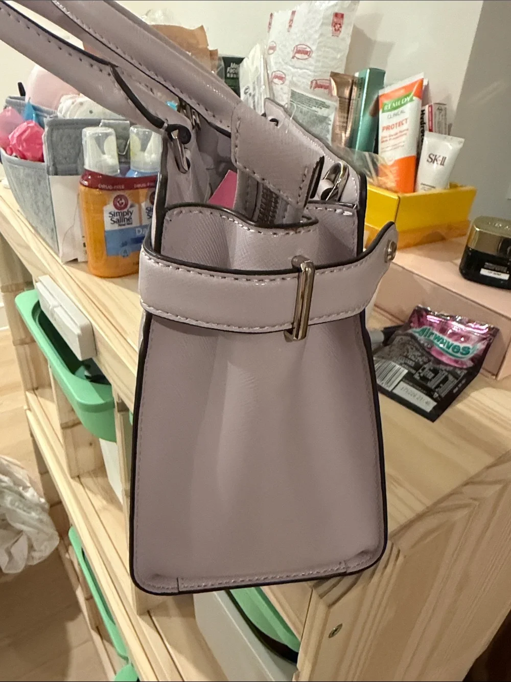 kate spade lilac Staci medium satchel with gold hardware - Picture 4 of 9